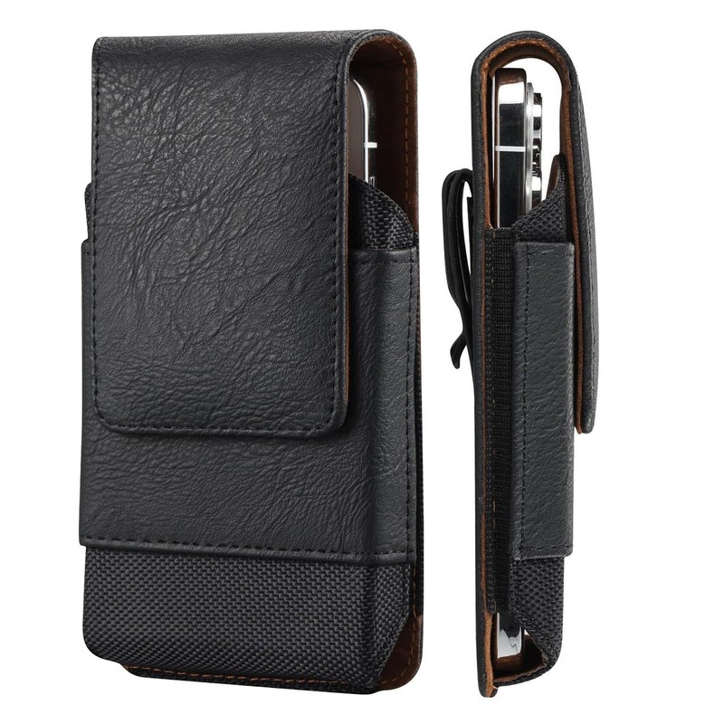 Universal Nylon Oxford Fabric Mobile Phone Waist Pack Belt Holster W/ Card Slots
