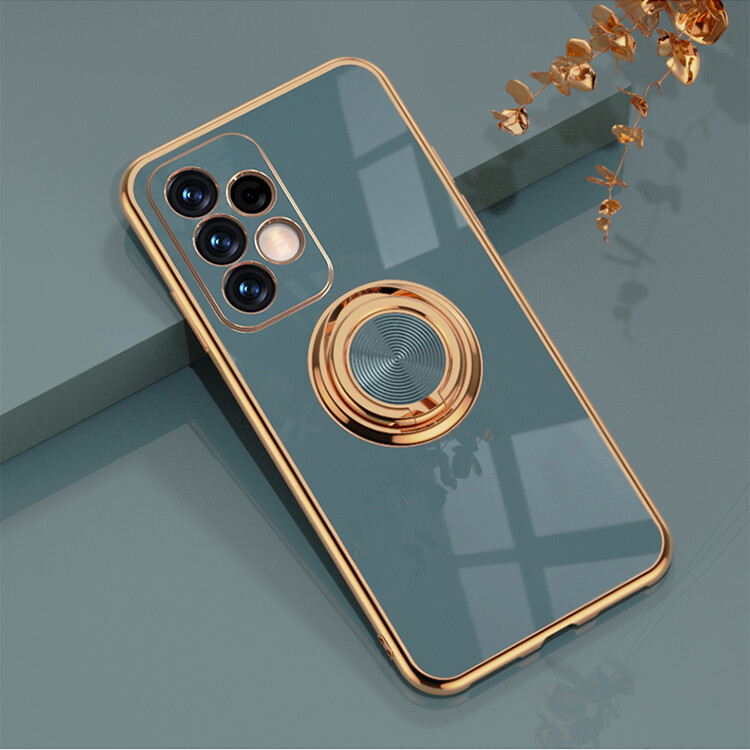 For Samsung Galaxy A13 A42 A52 Plating Shockproof Case Magnetic Ring Protector