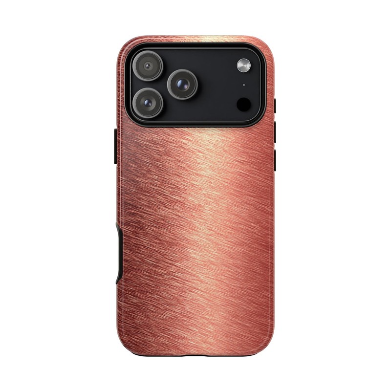 Rose Gold Brushed Metallic Print | Phone Case for iPhone, Galaxy, Pixel