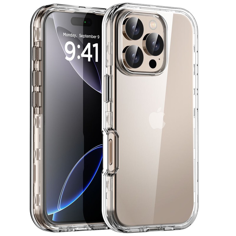 For iPhone 16 Pro Max 14 17 Pro Case Shockproof Heavy Duty 3-Layer Phone Cover