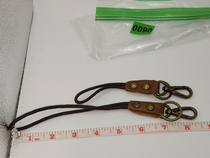 Cowhide Leather Wrist Lanyard & Keychain-Strong Clip