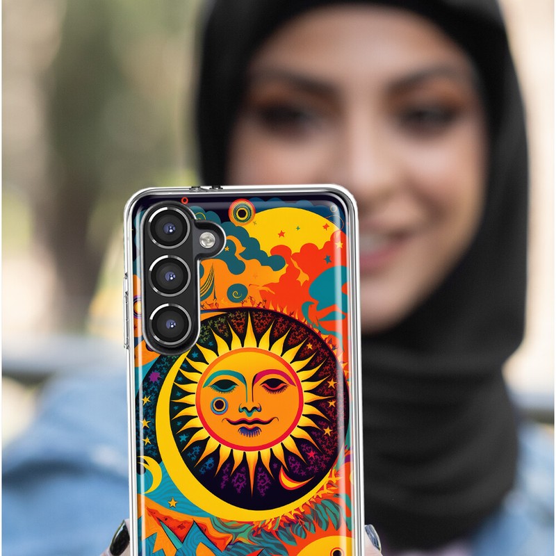 For Samsung Galaxy S10e Shockproof Case Psychedelic Trippy Hippie Sun Moon gallery