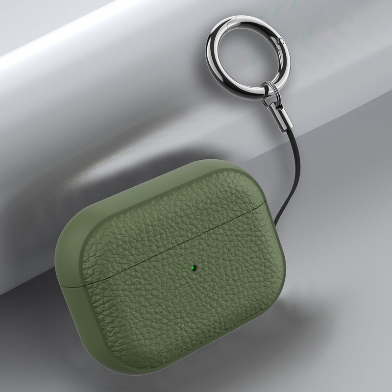 Leather Case for AirPods 4th Generation Full Protective Cover Front LED Visible gallery