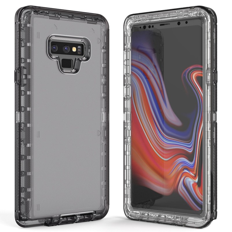 For Samsung Galaxy Note 9 Case Clear Shockproof Transparent Cover 3in1 Layers