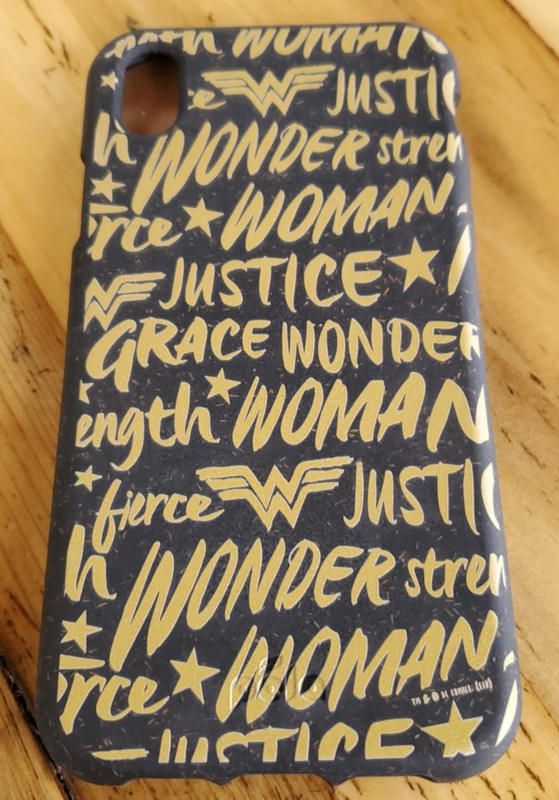 Pela iPhone XR Wonder Woman Soft Phone Case Back Cover Black 100% Compostable