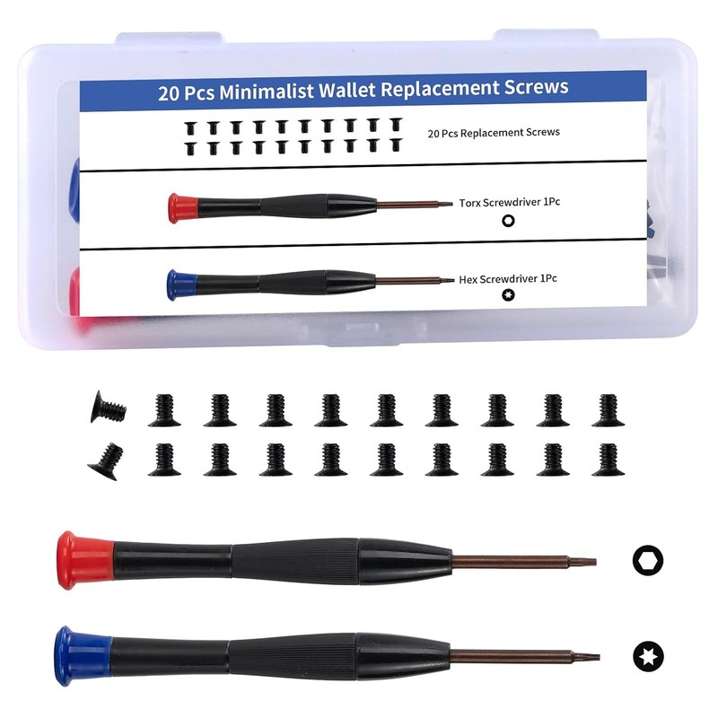 Screws Replacement Compatible with Ridge Wallets for Men, 22 Pcs Upgraded Wallet