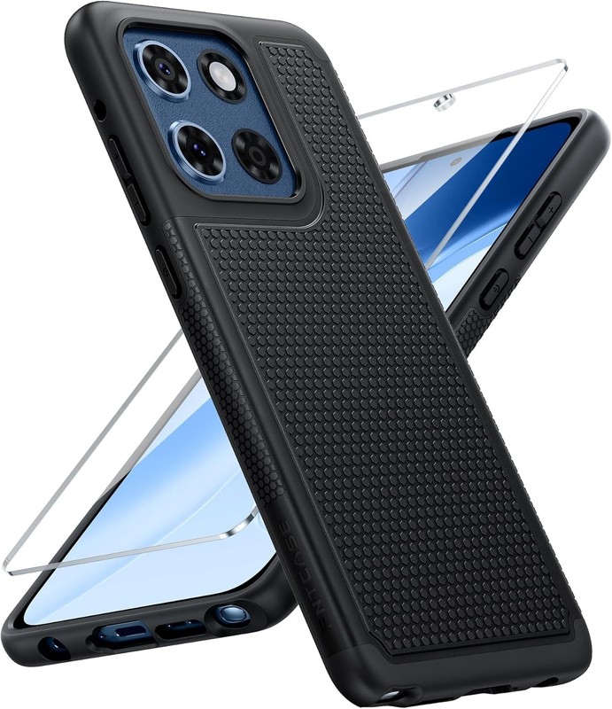 FNTCASE for Motorola Moto G-Stylus-5G-2025 Case: G Stylus 5G 2025, Black