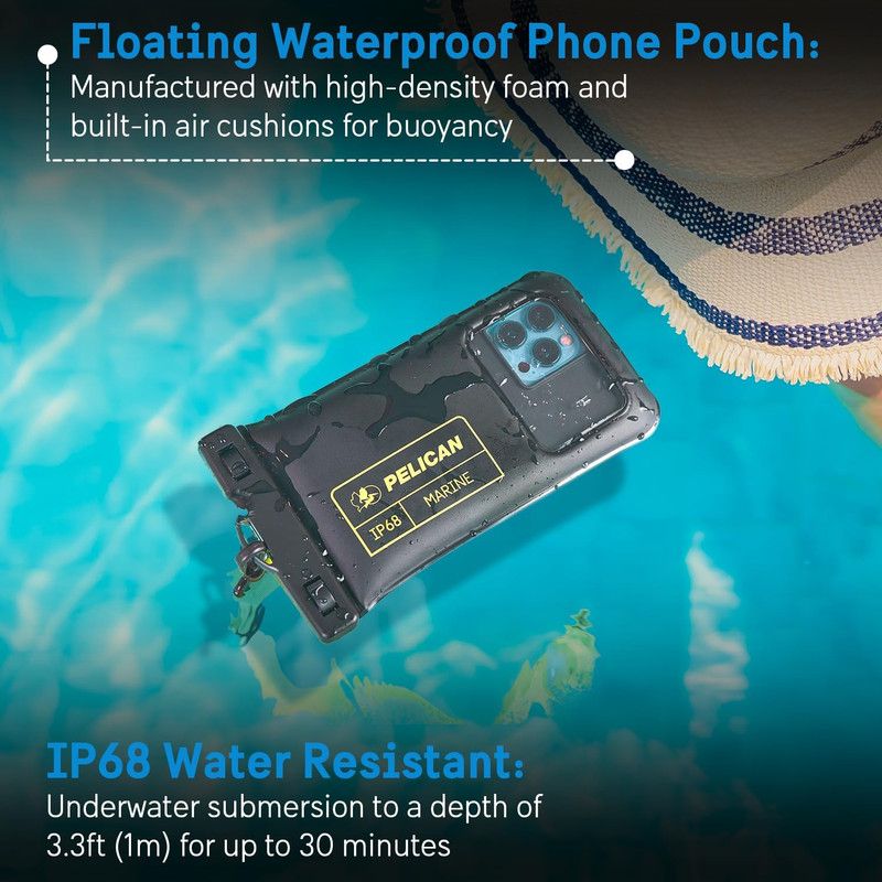 2 Pack Marine - IP68 Waterproof Phone Pouch (Regular Size) Floating Waterproof P gallery