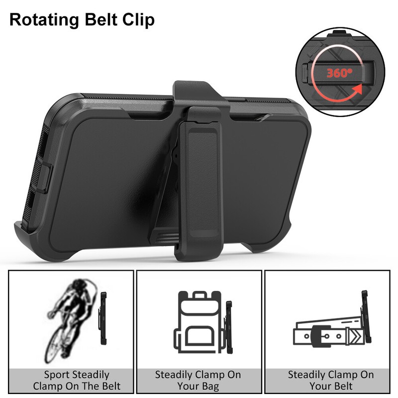 Heavy Duty Shockproof Armor Case Cover Belt Clip Stand Fits Otterbox Defender gallery