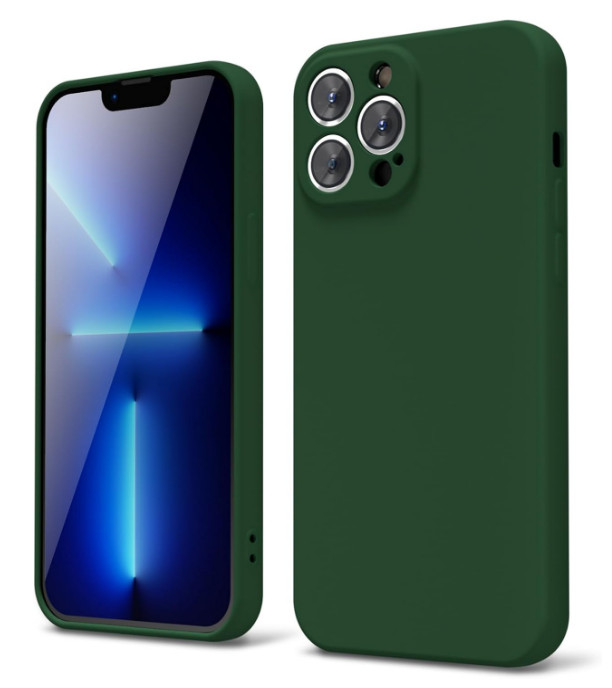 For iPhone 13 Pro Max Green Case Soft Slim Silicone Gel Flexible TPU Phone Cover