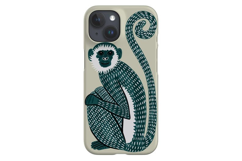 Mint Monkey Phone Case:,Jungle Animal Shockproof MagSafe iPhone 11-17