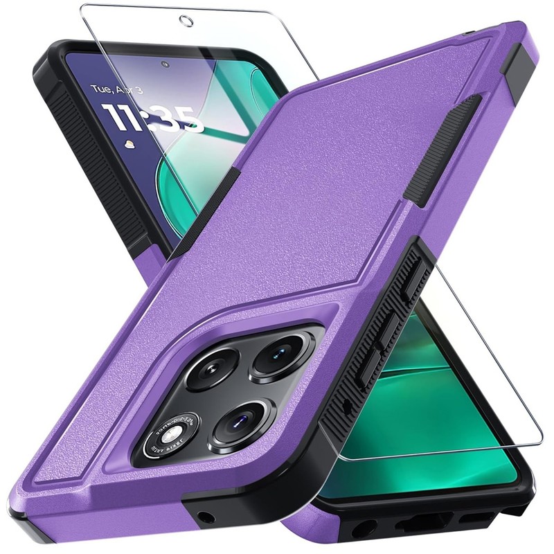 For Motorola Moto G Power 2025 Case Shockproof Phone Cover + Tempered Glass gallery