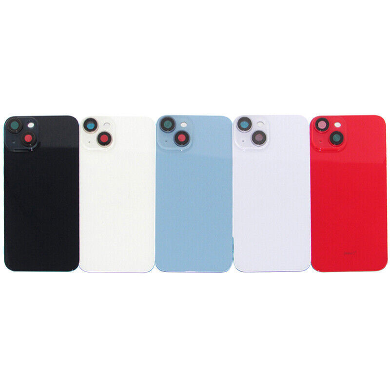 For iPhone 14 15 Plus Pro Max Back Glass With Frame Replacement Rear Cover Lot gallery