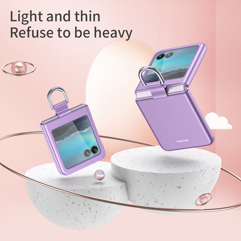 For Motorola Razr+ Plus (2023) Case Slim Hard Cover with Ring + Screen Protector gallery