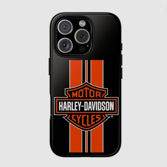 Harley-Davidson Racing Stripe Tough Hard Case iPhone 12–17 Pro Max Durable Cover