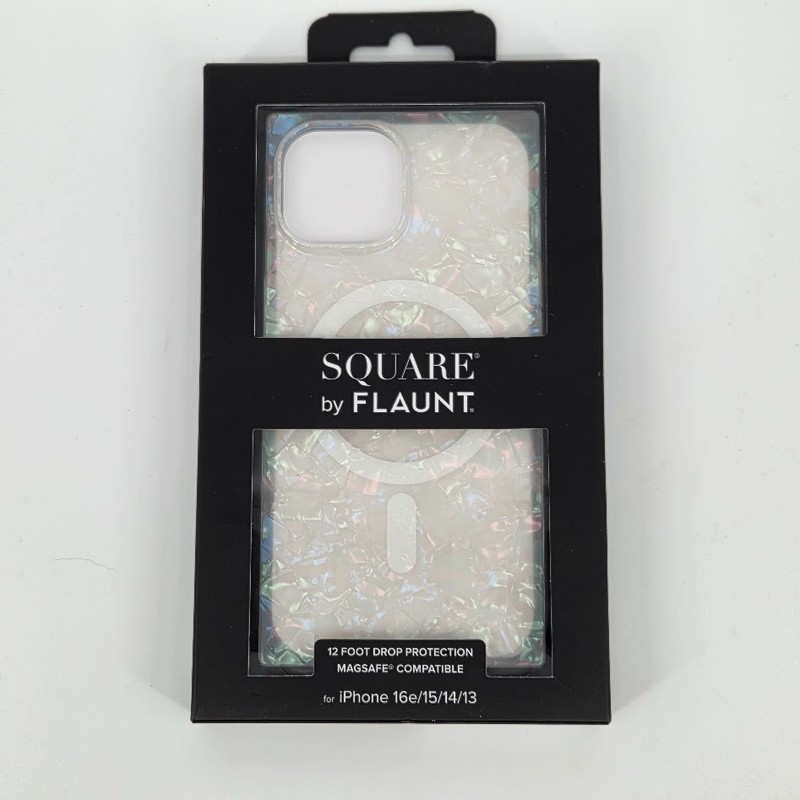 Flaunt Square Magsafe Case Apple iPhone 16e/15/14/13 Opal Shell Iridescent – New