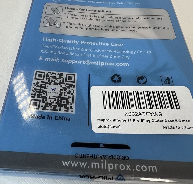 MILPROX Life Attitude iPhone 11 Pro Case Bling Glitter Gold gallery