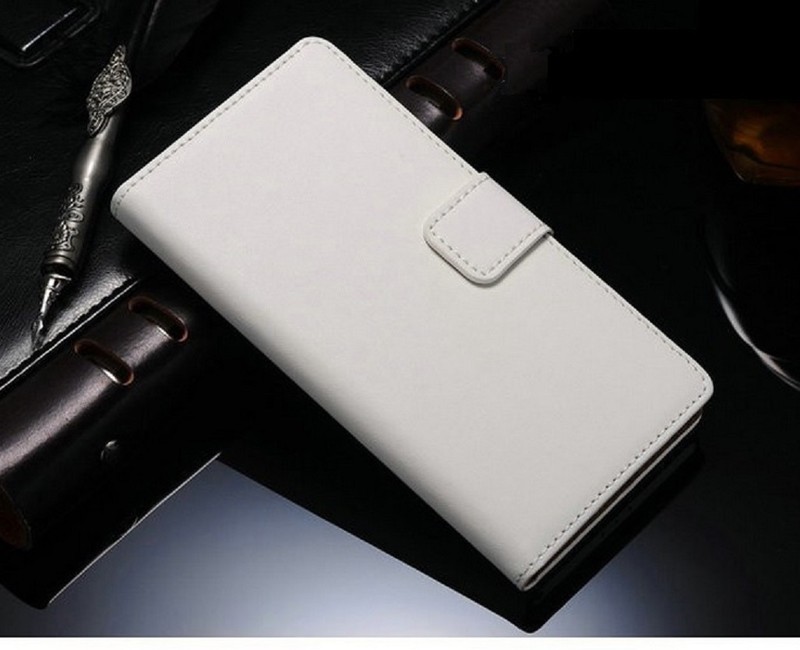 Nokia Lumia 1520 Leather Wallet Case with Magnetic Closure White