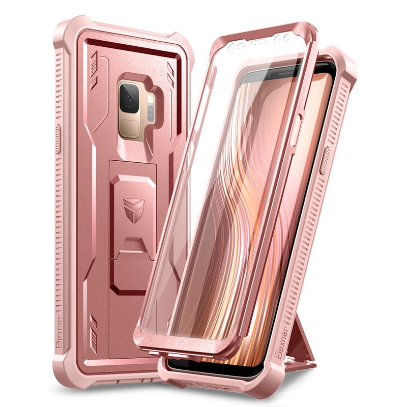 Dexnor Full Body Shockproof Case for Samsung Galaxy S9 Built-in Kickstand