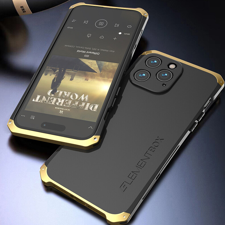 For iPhone 16 Pro Max 15 14 Plus Shockproof Metal Bumper Case PC Slim Back Cover
