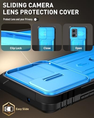 Rugged Shockproof Case for Motorola Moto Edge 2024 - Full-Body, Kickstand, Slide gallery