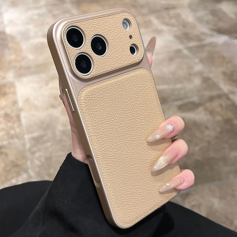 Matte Leather Phone Case For iPhone 17 16 15 14 13 Pro Max Shockproof