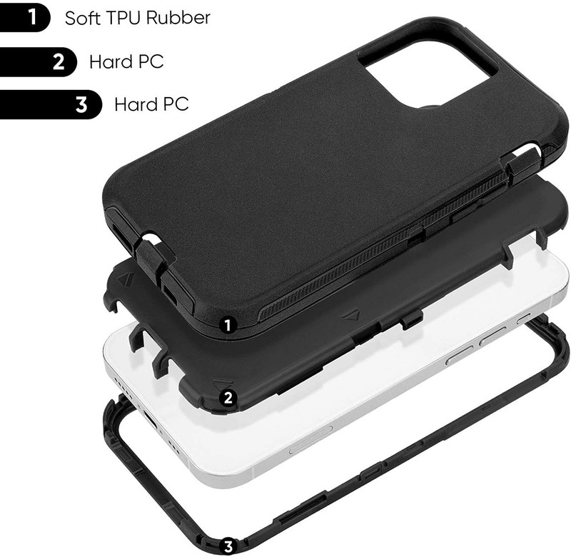 For iPhone 15 14 13 12 11 Pro Max XR 6 7 8 Plus Shockproof Case Screen Protector gallery