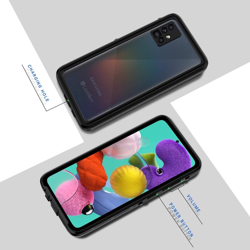 Lanhiem for Samsung Galaxy A51 Case, IP68 Waterproof Dustproof with Built-in ... gallery