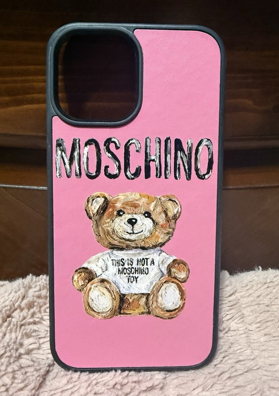 Moschino iPhone 13 Pro Max Case Pink