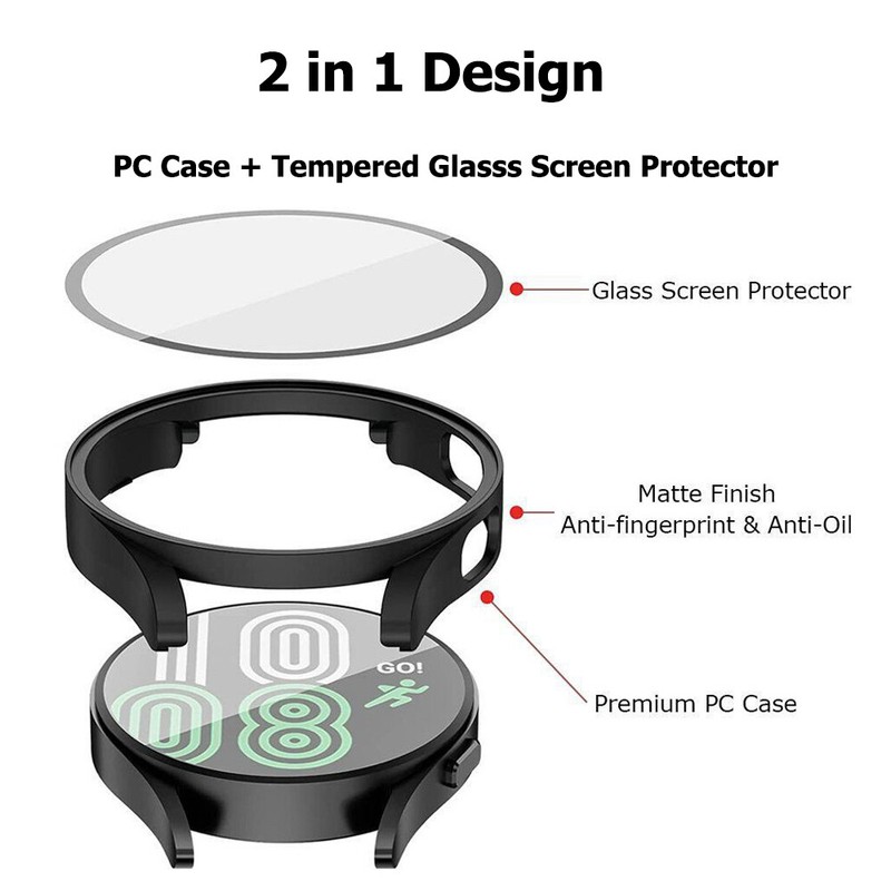 Fr Samsung Galaxy Watch 7 6 5 4 Hard Case Screen Protector Full Coverage 40/44mm gallery