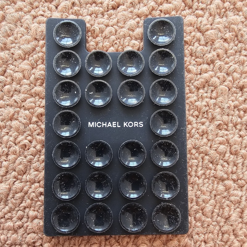 (2) Michael Kors Phone Pocket Sticker Adhesive Black Suction Cups Mount ɓ8a