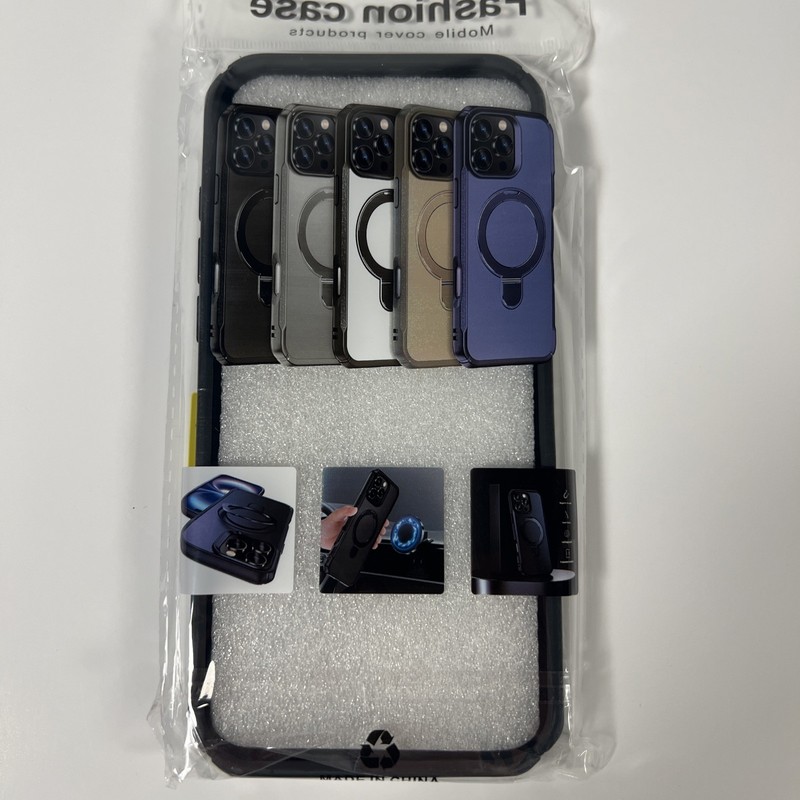 Apple - iPhone 17 Pro Max- Black MagSafe Compatible With 2 Way Kickstand Ring gallery