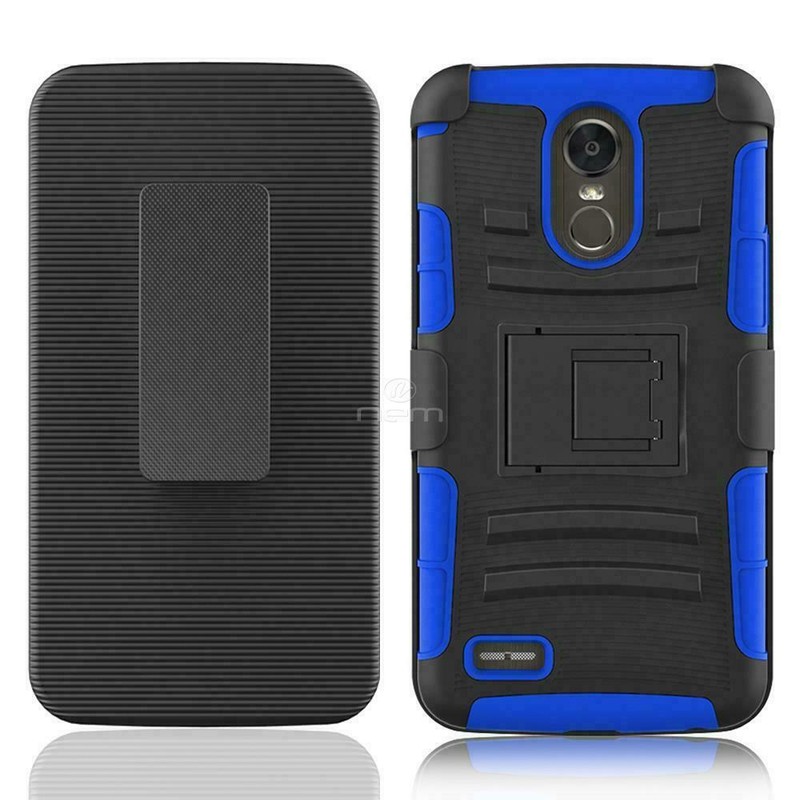 For LG Stylo 3 /4 Plus Armor Hard Case With Kickstand Belt Clip+Screen Protector