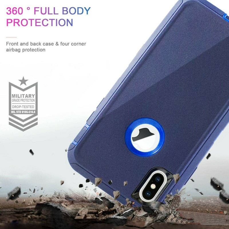 For iPhone X XS XR MAX Heavy Duty Rugged Shockproof Cover Case With Belt Clip gallery