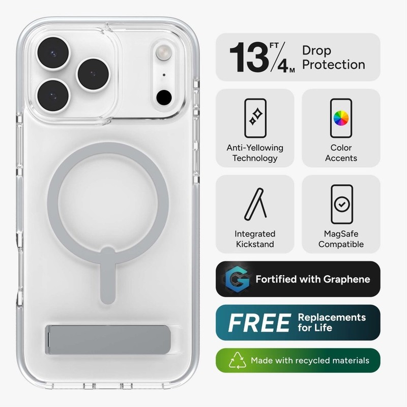 ZAGG Santa Cruz Snap Case with Kickstand for iPhone 17 Pro Max- Multiple Colors gallery