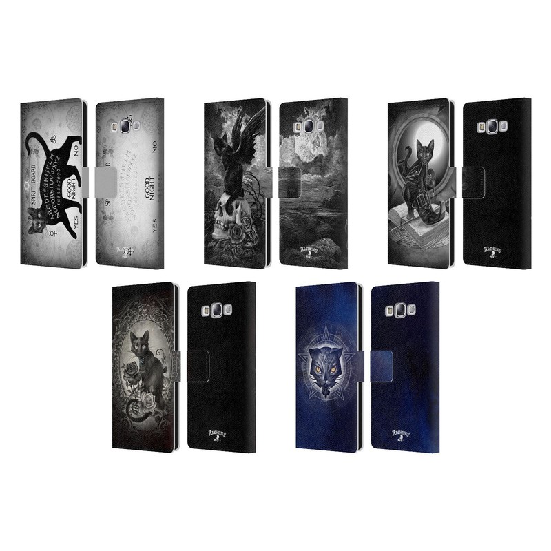 OFFICIAL ALCHEMY GOTHIC CATS LEATHER BOOK WALLET CASE COVER FOR SAMSUNG PHONES 3