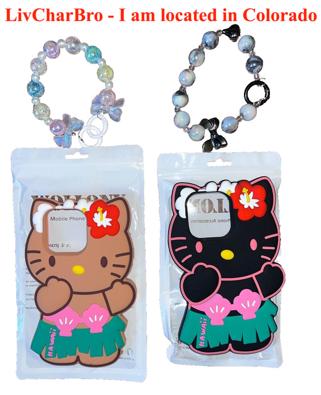 Hello Kitty Hula Hawaii CASE iPhone 14 Pro Max 6.7″ ONLY Silicone 3D Cartoon