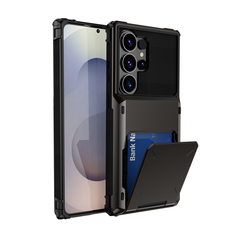 For Samsung Galaxy S26 Ultra S25 FE Anti-Drop Wallet Case Cover + Tempered Glass
