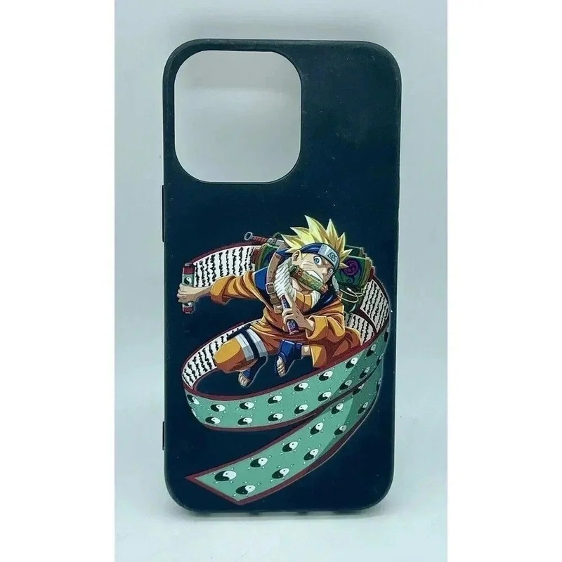 Anime Naruto TPU Case for iPhone 11 Pro Soft Shockproof Black Naruto Graphics