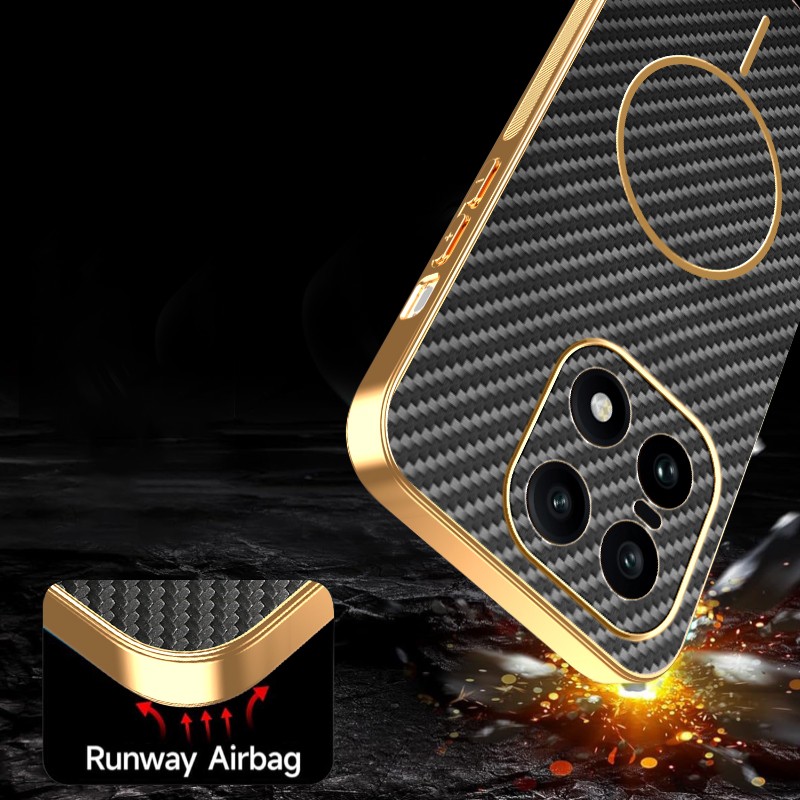 For OnePlus 15 13R 12 11 Luxury Carbon Fiber Electroplated Bumper Soft Case gallery