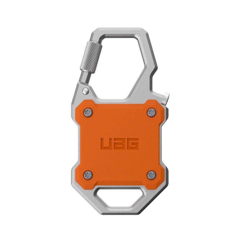 UAG AirTag Case 1st/2nd Gen Bottle Opener – Hard Shell Monarch Orange/Silver