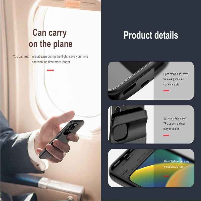 Rechargeable External Battery Case for iPhone XR/11/12/13/14/15/16 Charger Case gallery