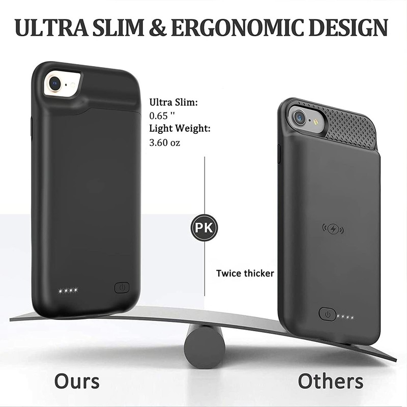 Smart Portable Battery Charger Case Power Bank Cover For iPhone 6 6s 7 8 Plus SE gallery