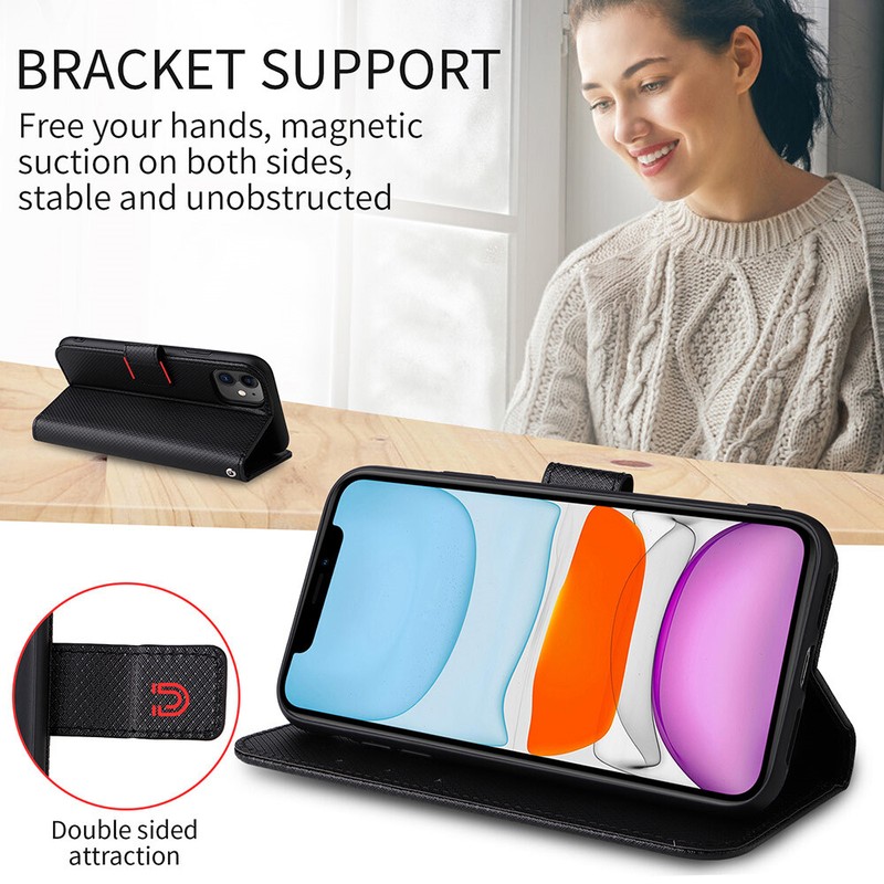 Magnetic Flip Stand Card Slots Wallet Case Cover For Nokia C210 C300 G42 C12