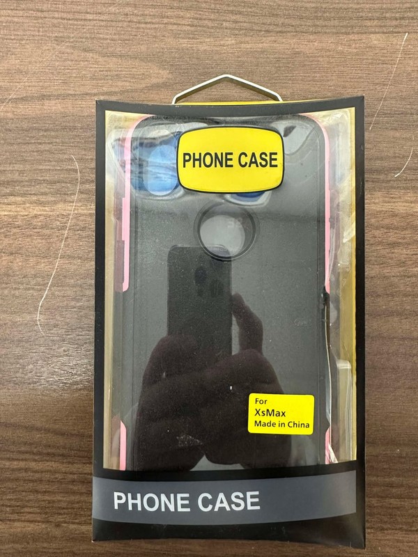 Black And Pink Rigid Plastic Case For iPhone Xs Max Cover Brand New 5E