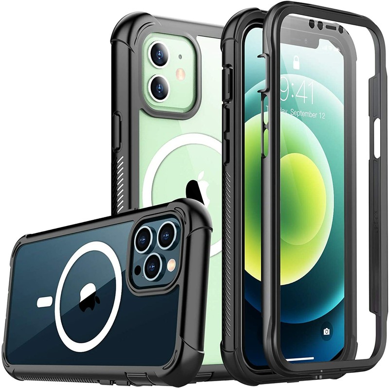 Magnetic Case Compatible with iPhone 12 Case/iPhone 12 Pro Case,Built in Magnets