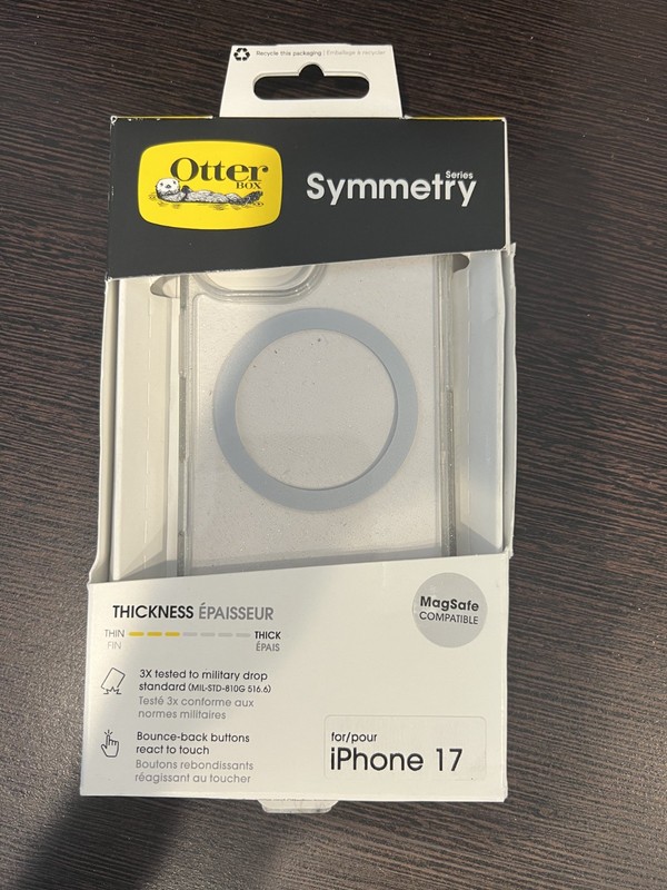 OtterBox Symmetry Series Case for Apple iPhone 17 – Stardust (Clear Sparkly)