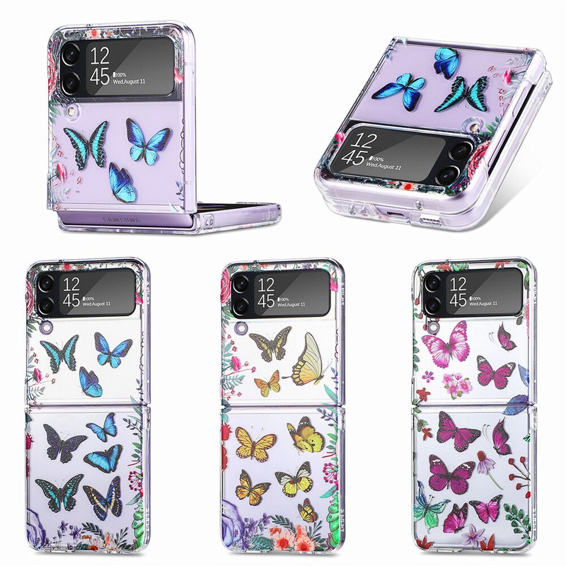 Shockproof Butterfly Ultra Slim Hard PC Case Cover For Samsung Galaxy Z Flip 4 gallery