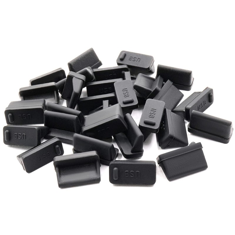 ThreeBulls 30 Pcs Silicone USB Cap Port Cover Anti Dust Protector for Female …