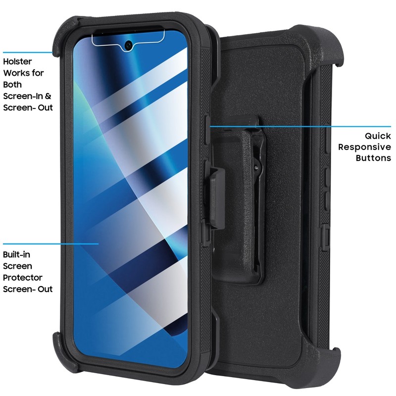 For Google Pixel 10a Kickstand Case Belt Clip Holster Fit Otterbox Defender gallery